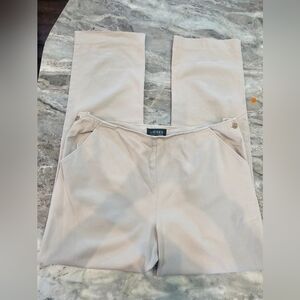 Lauren Ralph Lauren Khaki Stretch Cotton Pants Size 12